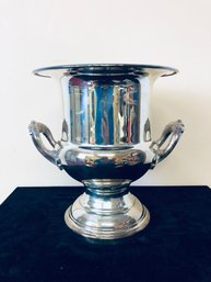 Vintage French Medicis Style Leonard Silver Plate Urn Trophy Style Champagne Cooler Ice Bucket