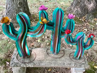 Dancing Cacti Garden Sculpture