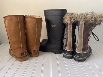 Collection Of Ladies Boots, Sorrell, Uggs  & Wellies