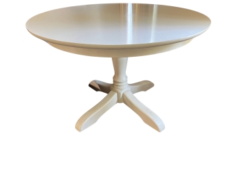 Country Farmhouse White Pedestal Dining Table