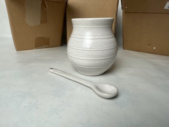 Threshold Studio McGee Stoneware Vessels With Spoons (4)