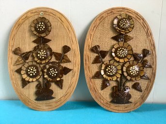 Floral Wood Art Plaques