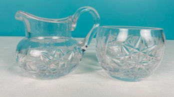 Cut Crystal Milk And Sugar Set