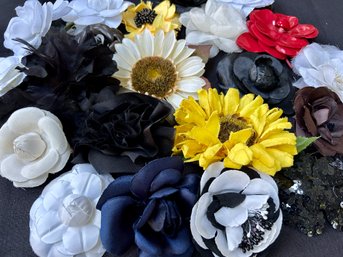 Large Lot Of Flower Pins