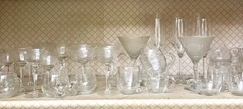 An Assortment Of Vintage Glass Ware