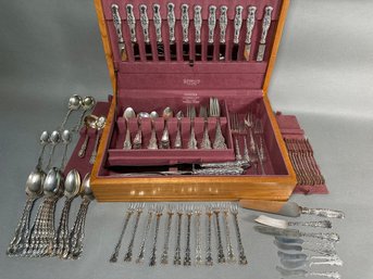 Antique 1891 Whiting Mfg Company Louis XV Pattern Sterling Silver Flatware Collection