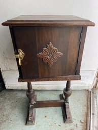 Vintage Humidor Stand Copper? Lined 14.5x12.5x29 Needs TLC