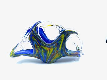 Murano Glass Swirling Multicolor Art Glass Sculpture