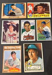 Lot # 2  Of 1950's Baseball Cards- Ed Lopat, Al Kaline,  Wertz, Mike Garcia, Burdette, McDougald, Richardson