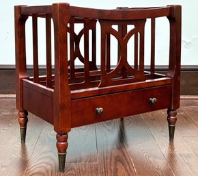 A Vintage Mahogany Canterbury, Or Magazine Rack