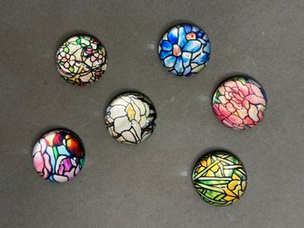 A Gorgeous Set Of Domed Glass Magnets, Louis C. Tiffany Lamps, Met Museum Of Art