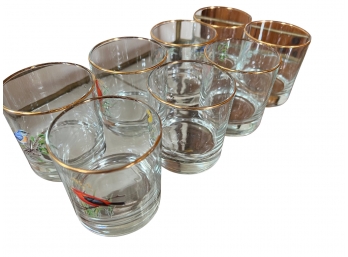 8 Vintage Bird Glasses