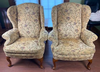 Pair Of Wing Back Chairs