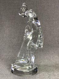 Gorgeous BACCARAT Crystal Lady Golfer Statue - Double Signed - Made In France - Perfect Condition NICE GIFT !