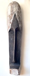 Vintage African Carved & Hand Painted Wood Fang Mask From Gabon, Republic Of Congo
