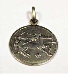 Hallmarked Centaur .800 Silver Continental Medallion Pendant