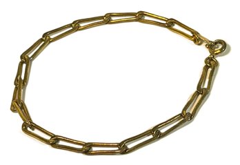 Gold Over Sterling Silver Link Bracelet 7 /4' Long