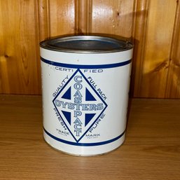 Vintage Coast-pact New Jersey One Gallon Oyster Tin