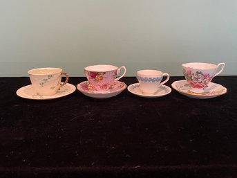 Lot Of 4 Teacups And Saucers