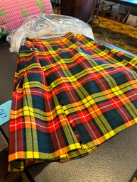 Buchanan Tartan Kilt -  100 New Wool In Beautiful Condition