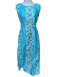 Beautiful 1960s Vintage Blue Sundress -