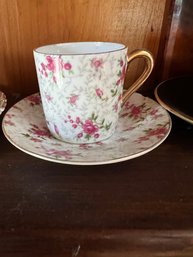 Lot Of 4 Demitasse Tea Cups And Saucers