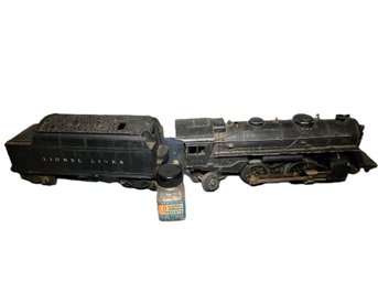 Lionel 1654 Steam Locomotive & Coal Tender With Smoke Pellets