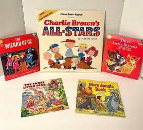 Charlie Brown's All- Stars 33, Three Little Pigs 78, Wizard Of Oz/ Three Little Kittens 45 & Jungle Book LP33