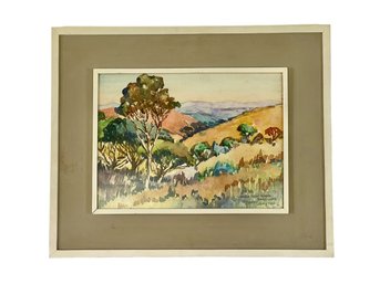 1933 Swaziland (now Eswatini) Watercolor Painting, Signed