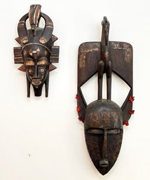 A Pairing Of Vintage African Masks, Likely Marka