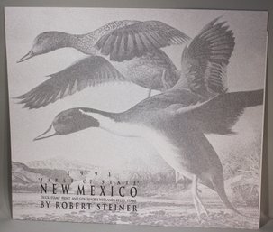 US STAMPS AND SIGNED PRINTS 1991 NEW MEXICO DUCK STAMP PRINT BY ROBERT STEINER