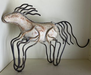 Heavy Metal Running Horse Sculpture