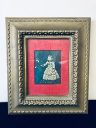 The Infanta Margarita Teresa In A Pink Dress Canvas Print In Frame