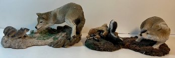 Lot Of 2 Wolf And Critter Detailed Figures