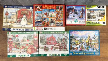 Lot Of Holiday Themed Puzzles