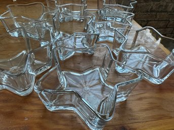 Set Of 8 Star Shaped Glass Bowls
