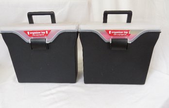 Pair Of Plastic File Boxes