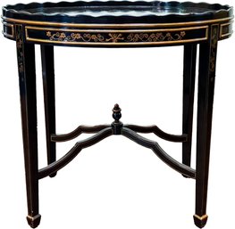 A Parcel-Gilt Hand Painted Side Table By Maitland-Smith