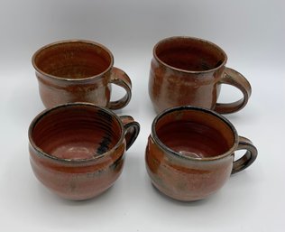 4 Handmade Pottery  Mugs