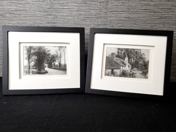 Pair Of Framed Scenic Black & White