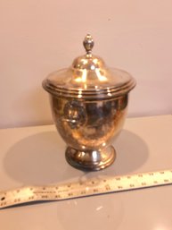 Vintage Lion Head  Reed And Barton Silver Plate Ice Bucket With Insert