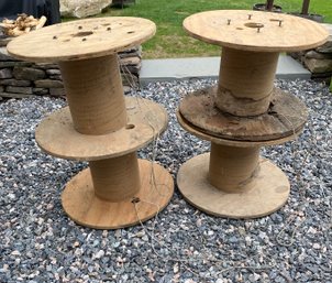 Four Wooden Spools