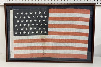 Beautifully Framed 45 Star American Flag