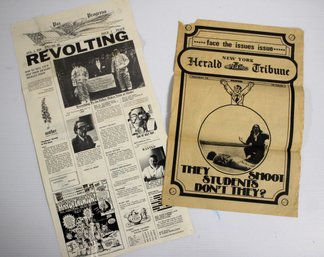 Pair Of Classic 70s Newspaper Adds From The Herald Tribune And Paz Progress