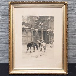 Framed Print Of 'The Empty Saddle'  By S E Waller