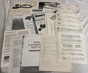 Studebaker Related Various Xerox Copies