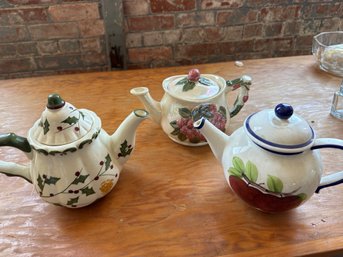 3 Decorative Teapots