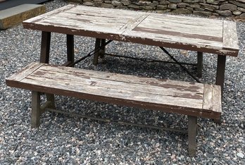 Picnic Table And Two Benches