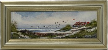 Vernon Rollins ( American, 1951-2012 ) Seascape Painting, Signed Lower Right