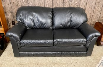 Black Polyester Fiber Love Seat